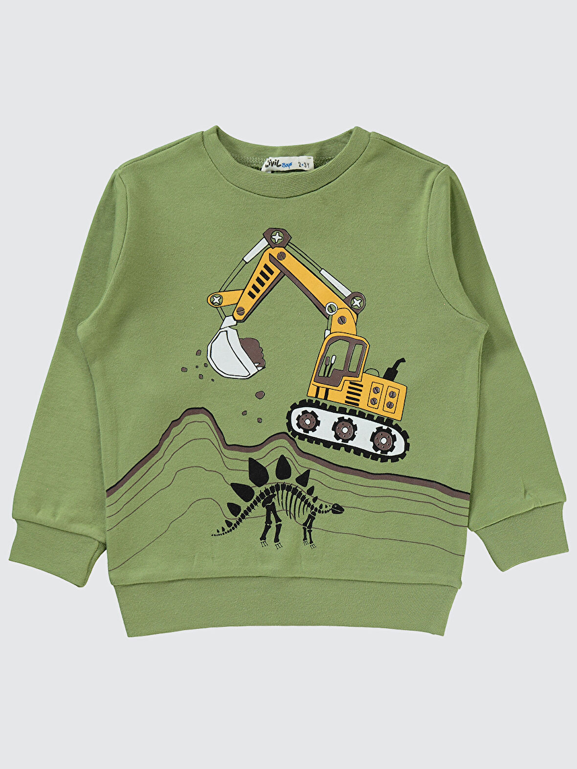 Civil Boys Erkek Çocuk Sweatshirt 2-5 Yaş Açık Haki