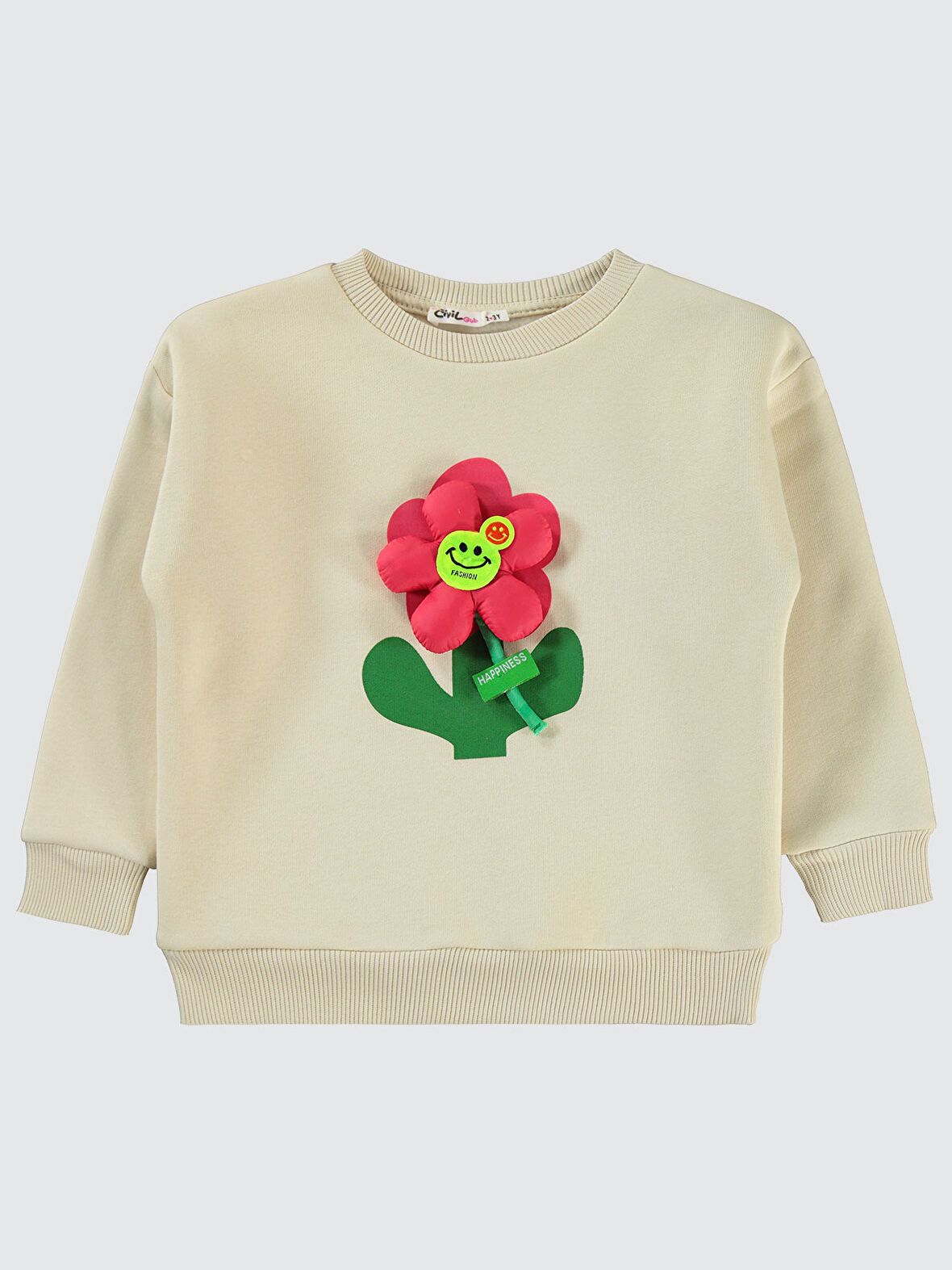 Civil Girls Kız Çocuk Sweatshirt 2-5 Yaş Tebeşir