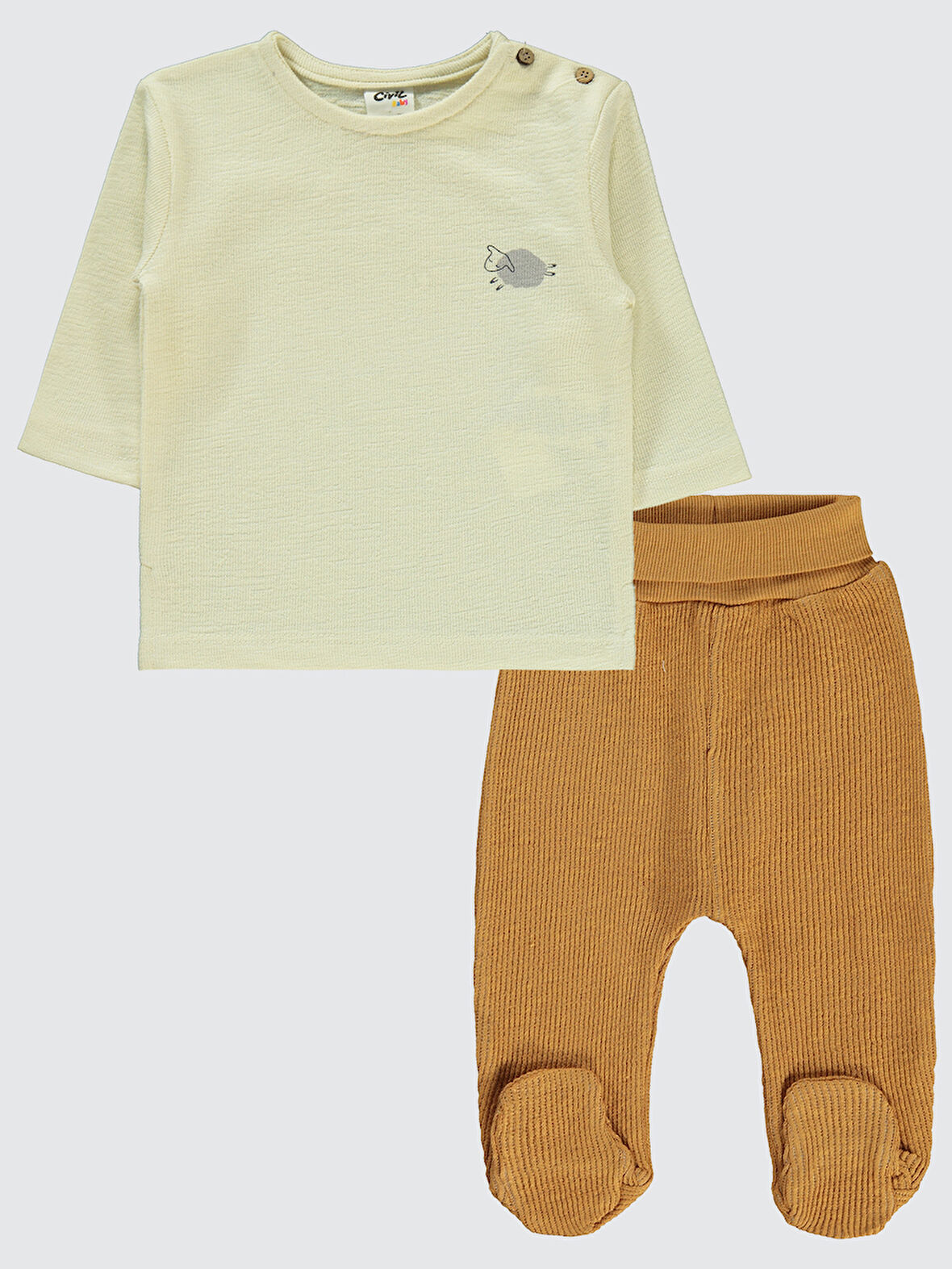 Civil Baby Erkek Bebek Takım 3-12 Ay Kiremit