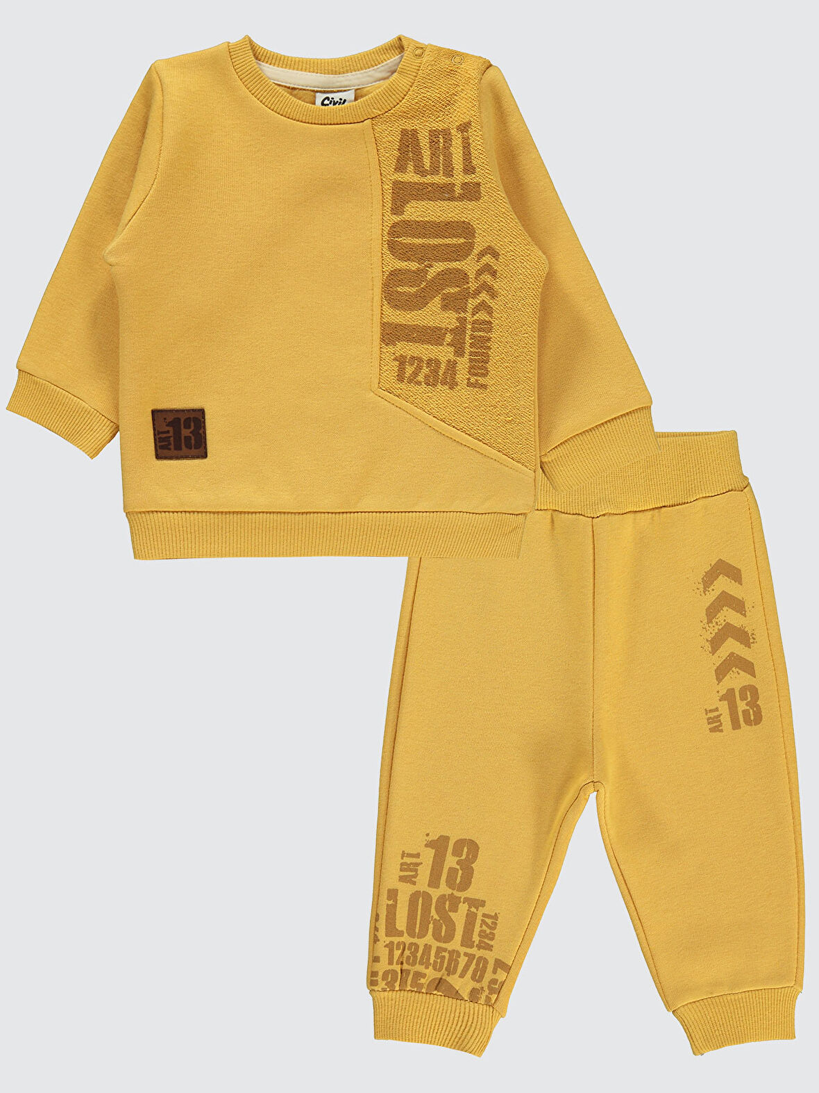 Civil Baby Erkek Bebek Takım 6-18 Ay Hardal