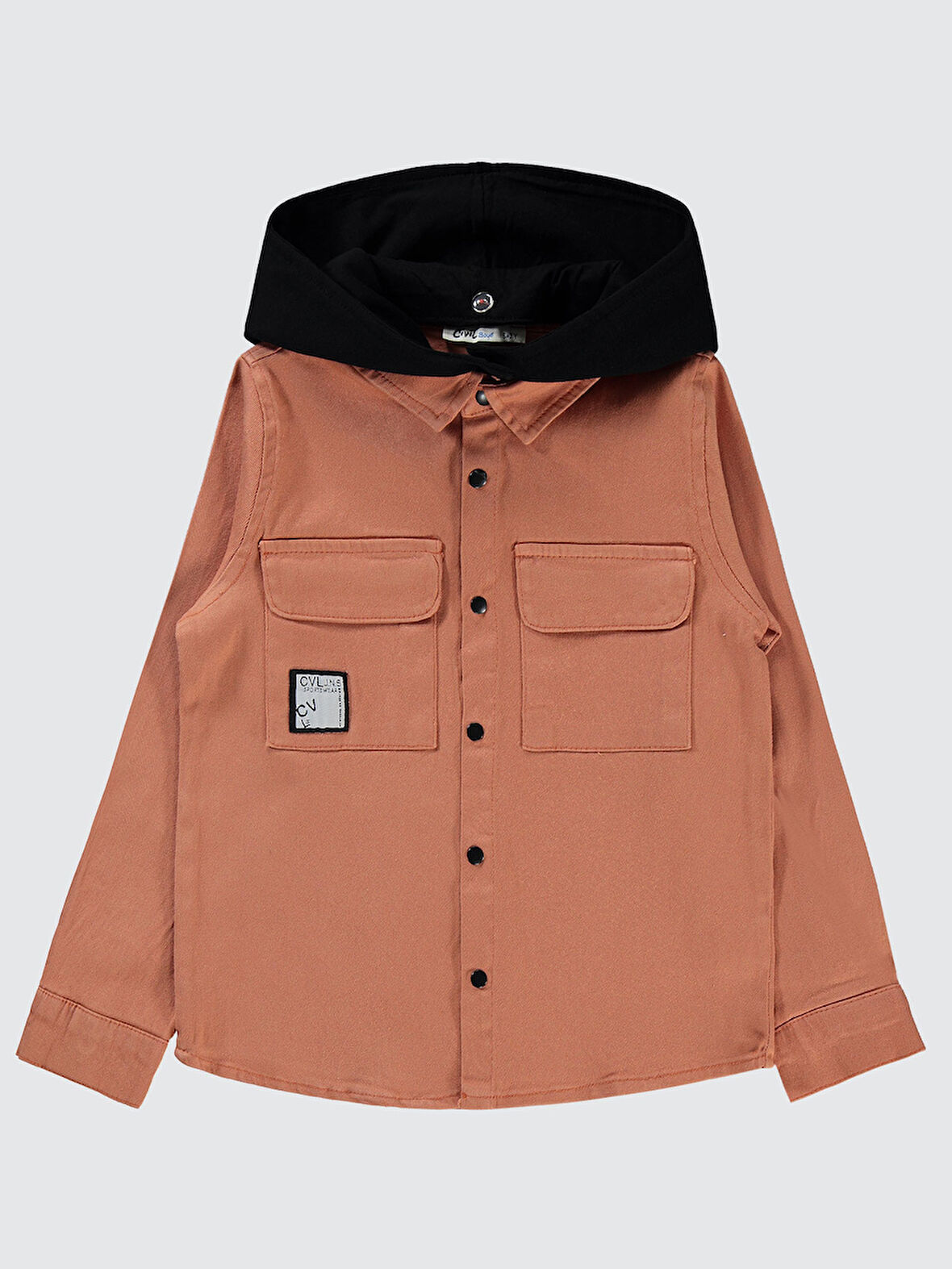 Civil Boys Erkek Çocuk Kapşonlu Gömlek 10-13 Yaş Kiremit