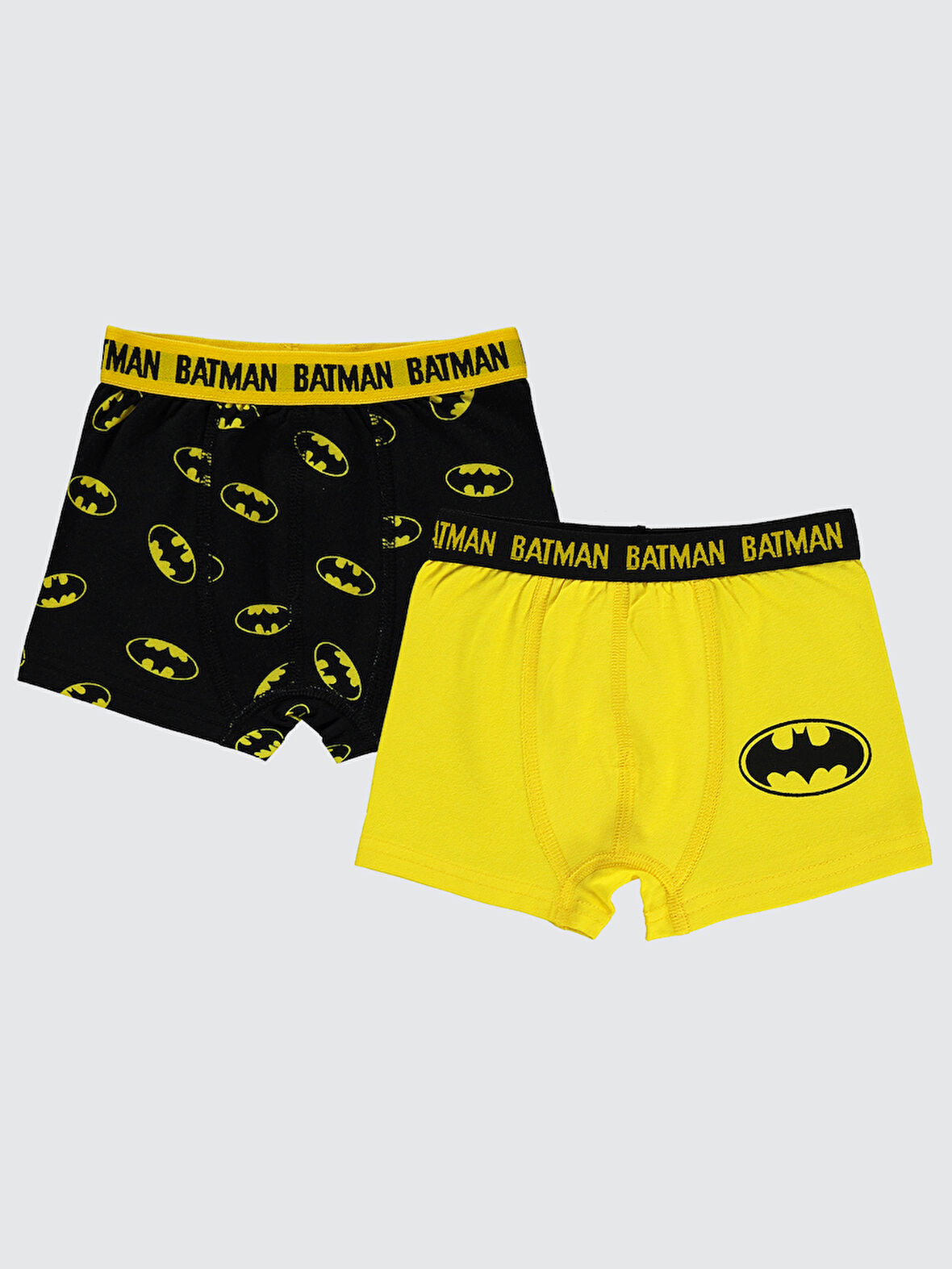 Batman Erkek Çocuk 2'li Boxer Set 2-10 Yaş Sarı