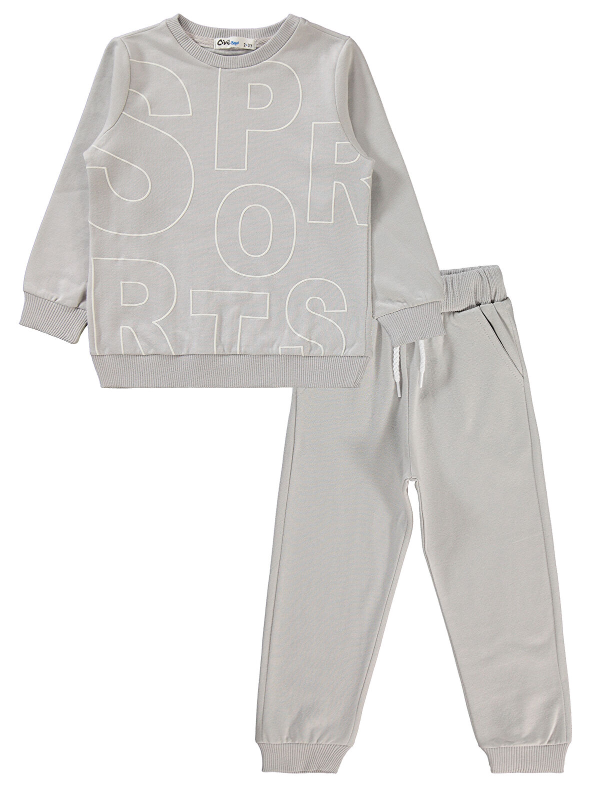 Civil Boys Erkek Çocuk Eşofman Takımı 2-5 Yaş Gri
