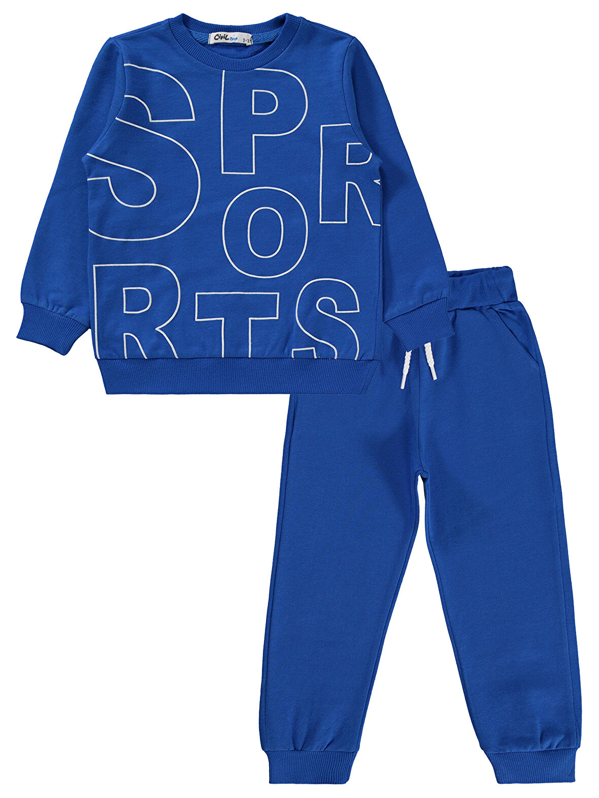 Civil Boys Erkek Çocuk Eşofman Takımı 2-5 Yaş Saks Mavisi