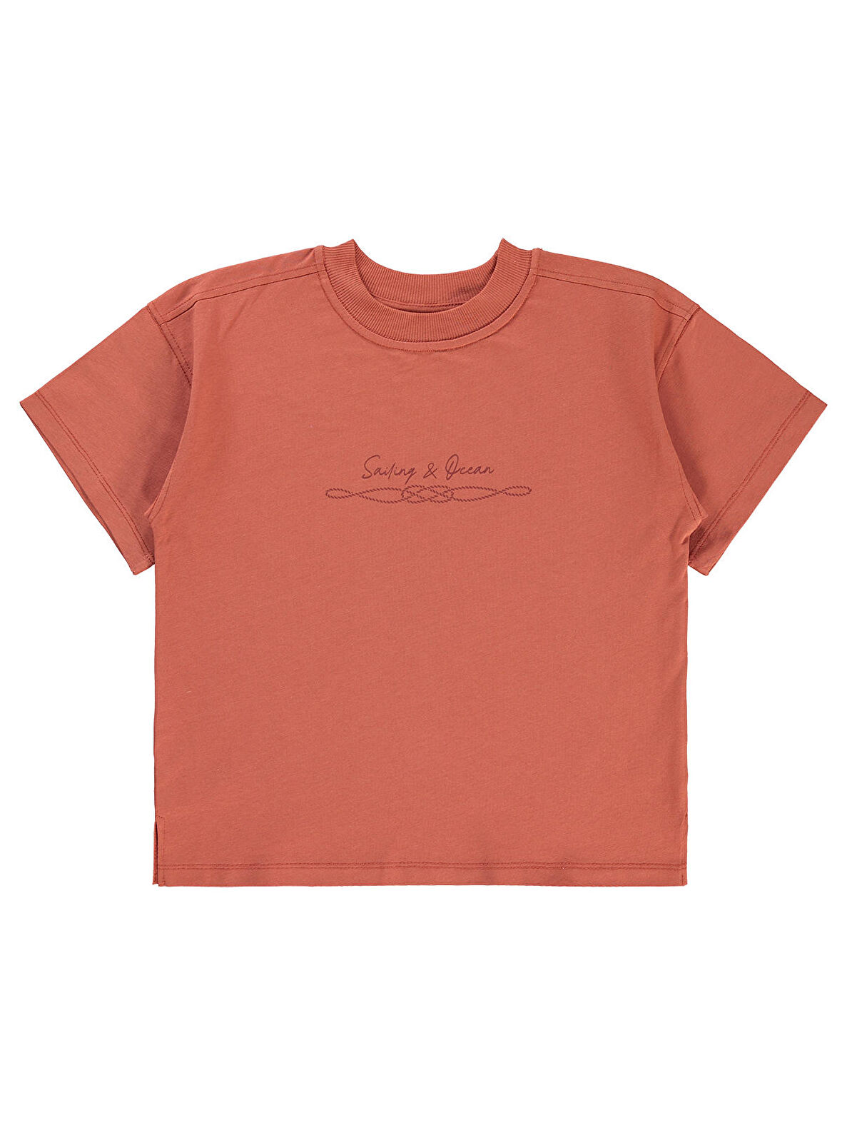 Civil Boys Erkek Çocuk Tişört 10-13 Yaş  Koyu Bakır