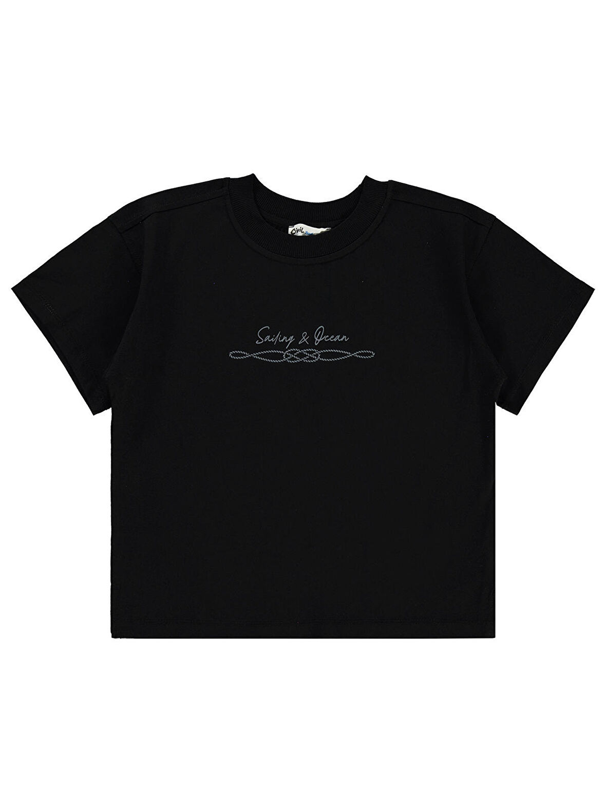 Civil Boys Erkek Çocuk Tişört 10-13 Yaş Siyah