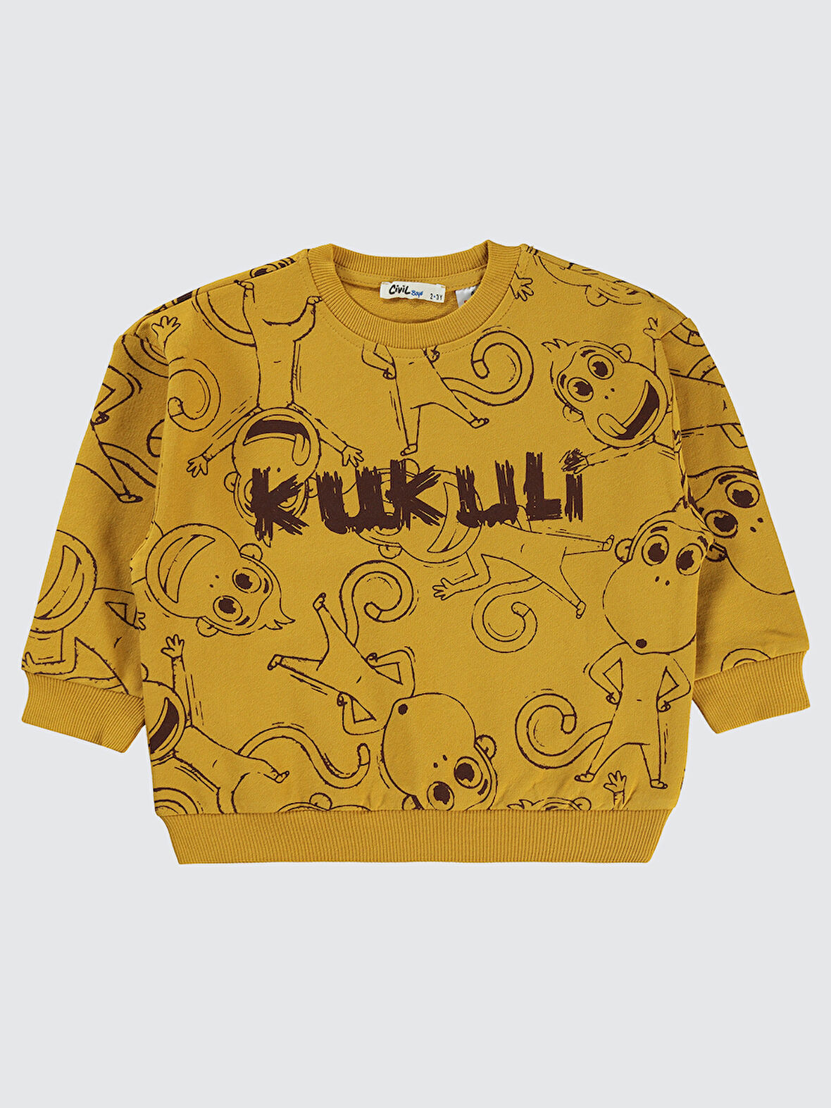 Civil Boys Erkek Çocuk Sweatshirt 2-5 Yaş Hardal