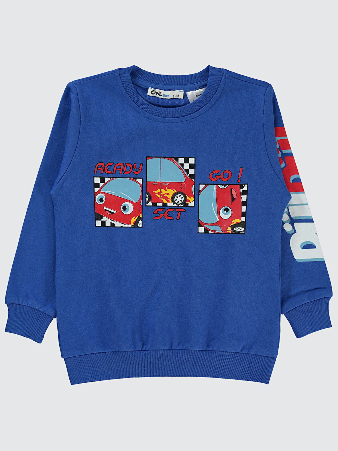 Civil Boys Erkek Çocuk Sweatshirt 2-5 Yaş Saks