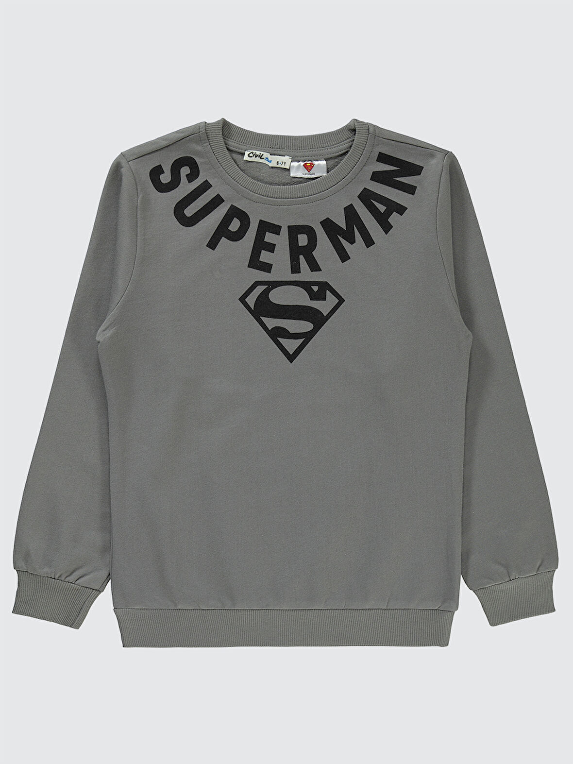 Süperman Erkek Çocuk Sweatshirt 10-13 Yaş Antrasit