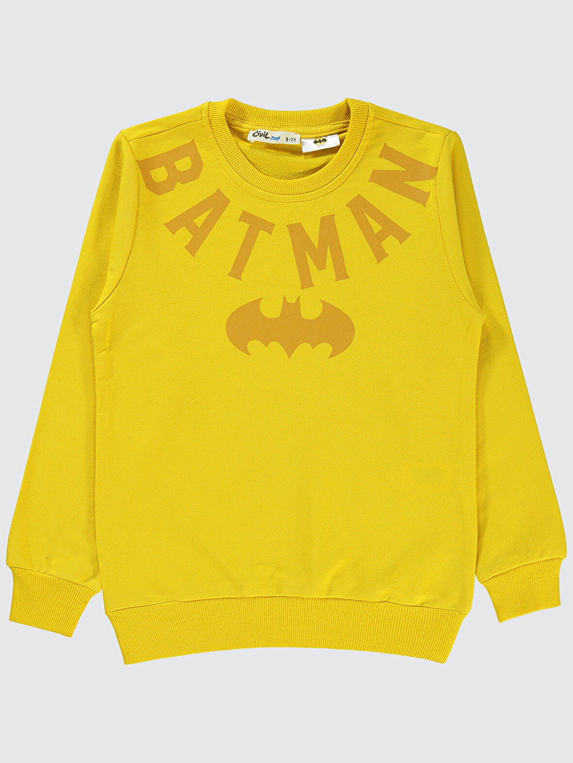 Batman Erkek Çocuk Sweatshirt 10-13 Yaş Sarı