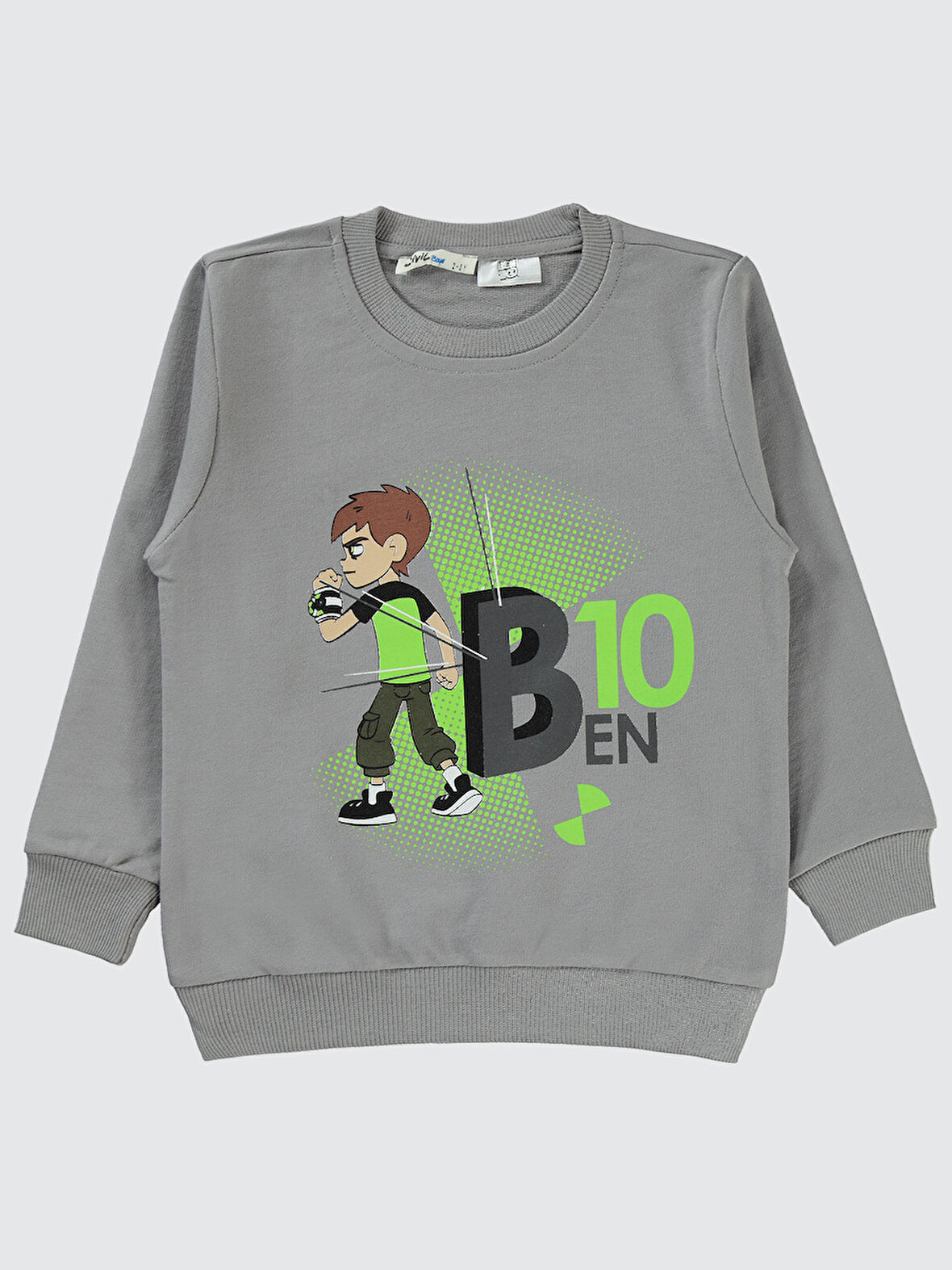 Ben 10 Erkek Çocuk Sweatshirt 2-5 Yaş Gri