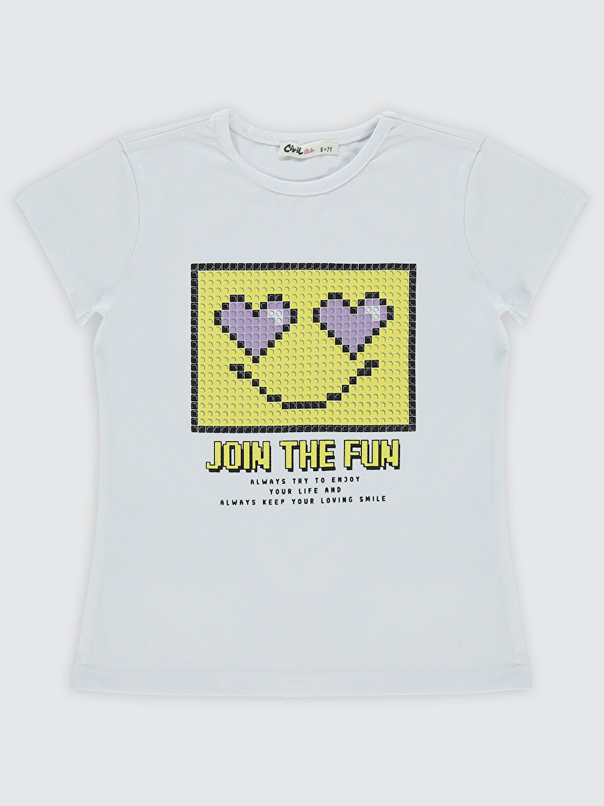 Civil Girls Kız Çocuk Tişört 6-9 Yaş Beyaz