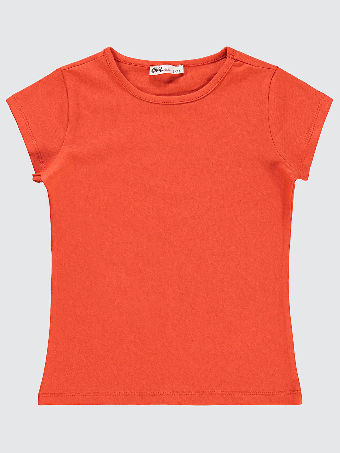 Civil Girls Kız Çocuk Tişört 6-9 Yaş Koyu Oranj