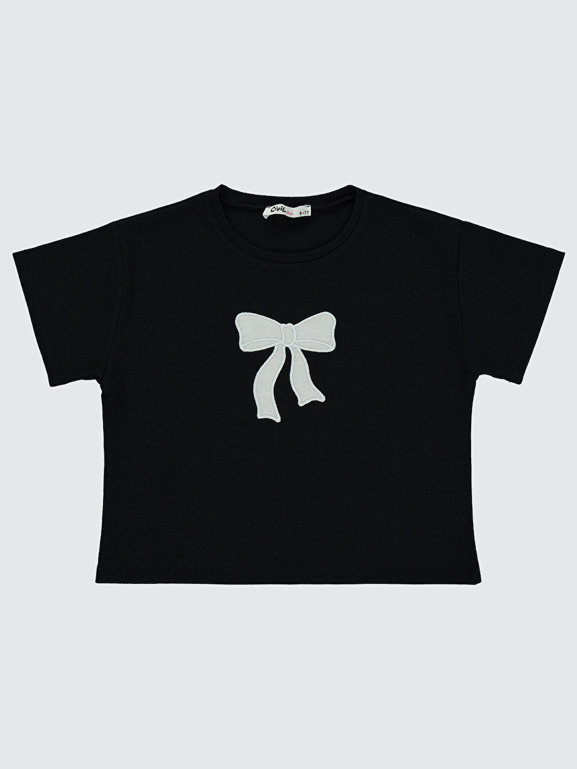 Civil Girls Kız Çocuk Tişört 6-9 Yaş Siyah