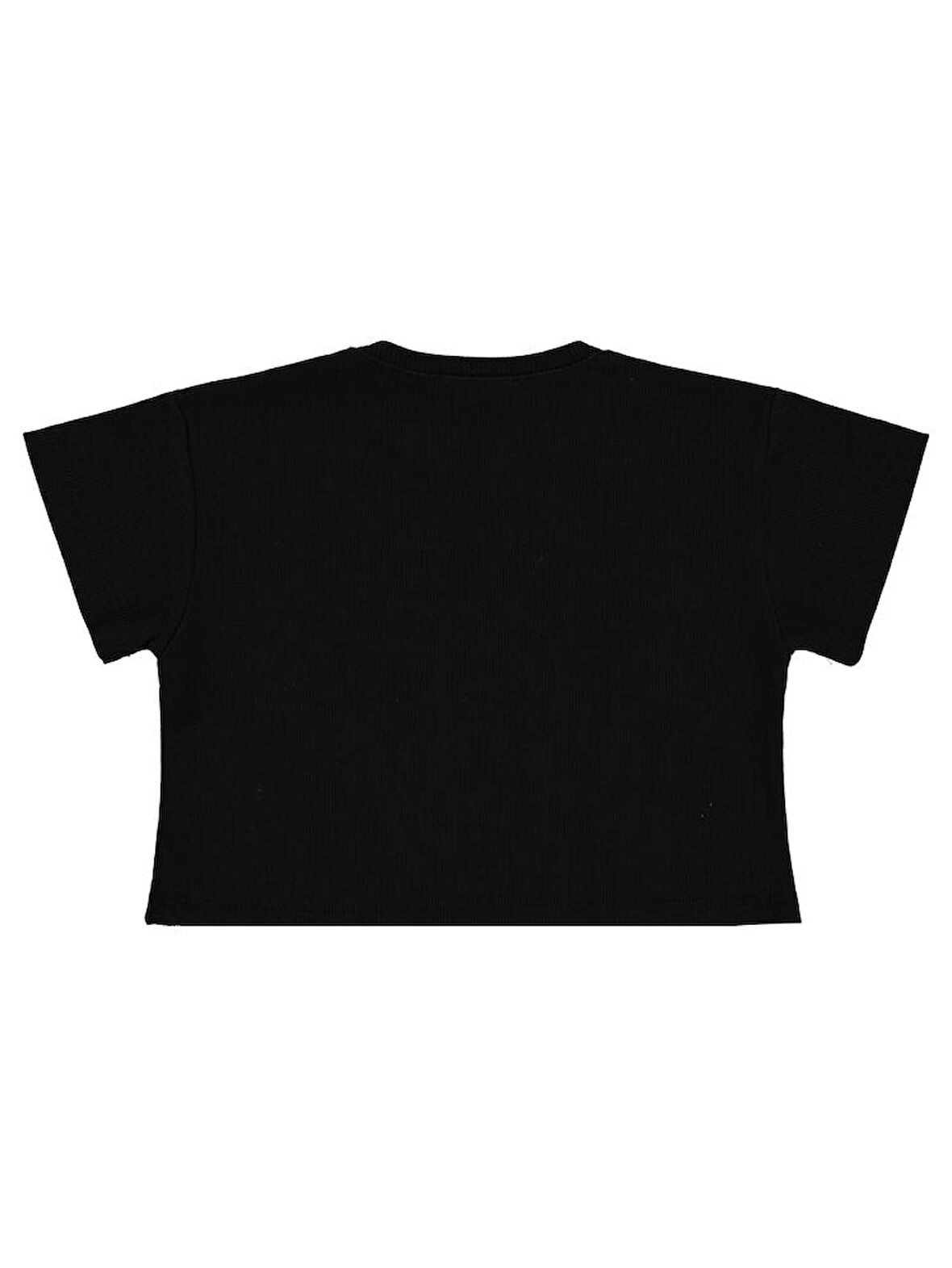 Civil Girls Fiyonk Nakışlı 2-5 Yaş Tişört - Siyah 4-5 Yaş
