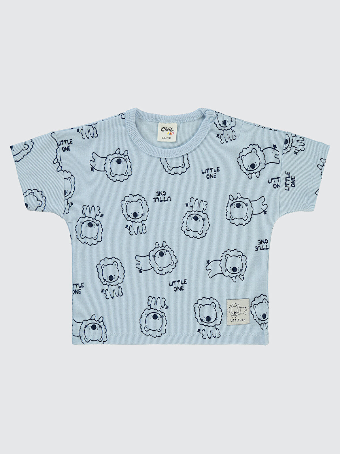 Civil Baby Erkek Bebek Tişört 6-18 Ay Açık Mavi
