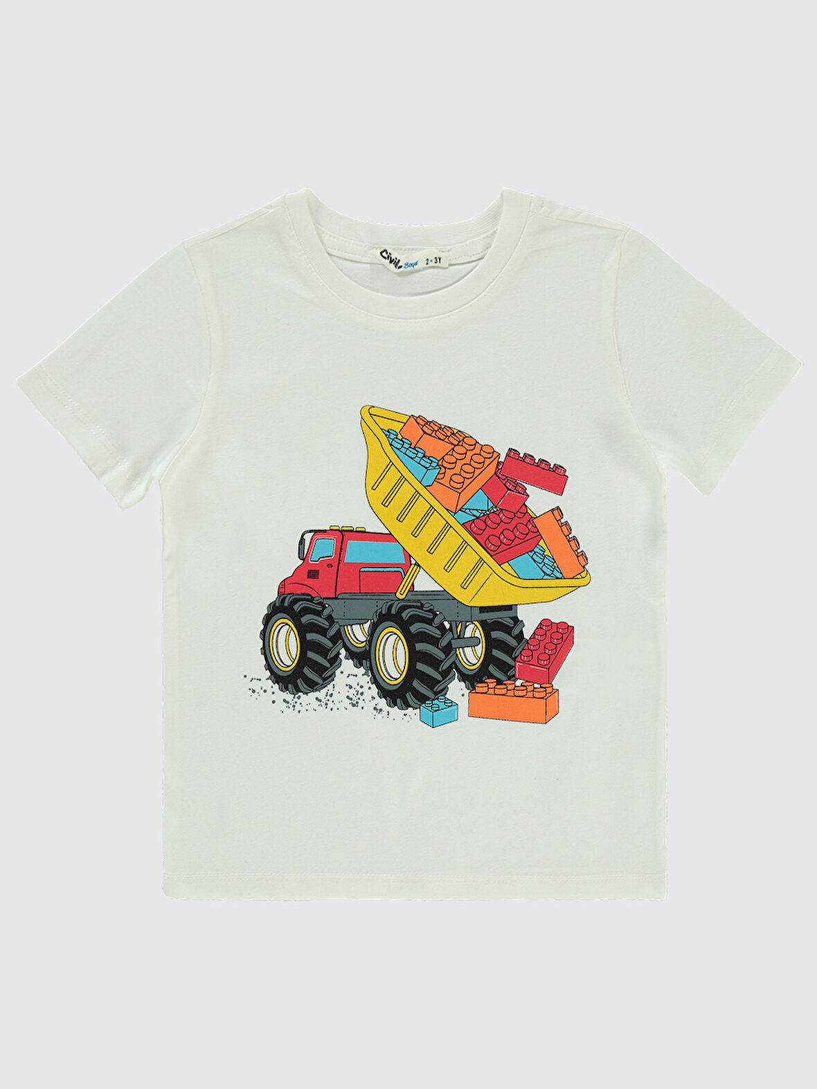 Civil Boys Erkek Çocuk Tişört 2-5 Yaş Ekru