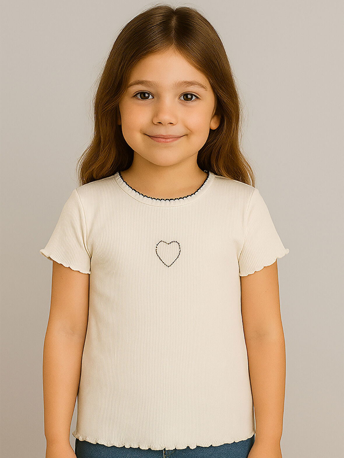 Civil Girls Kız Çocuk Tişört 2-5 Yaş Ekru