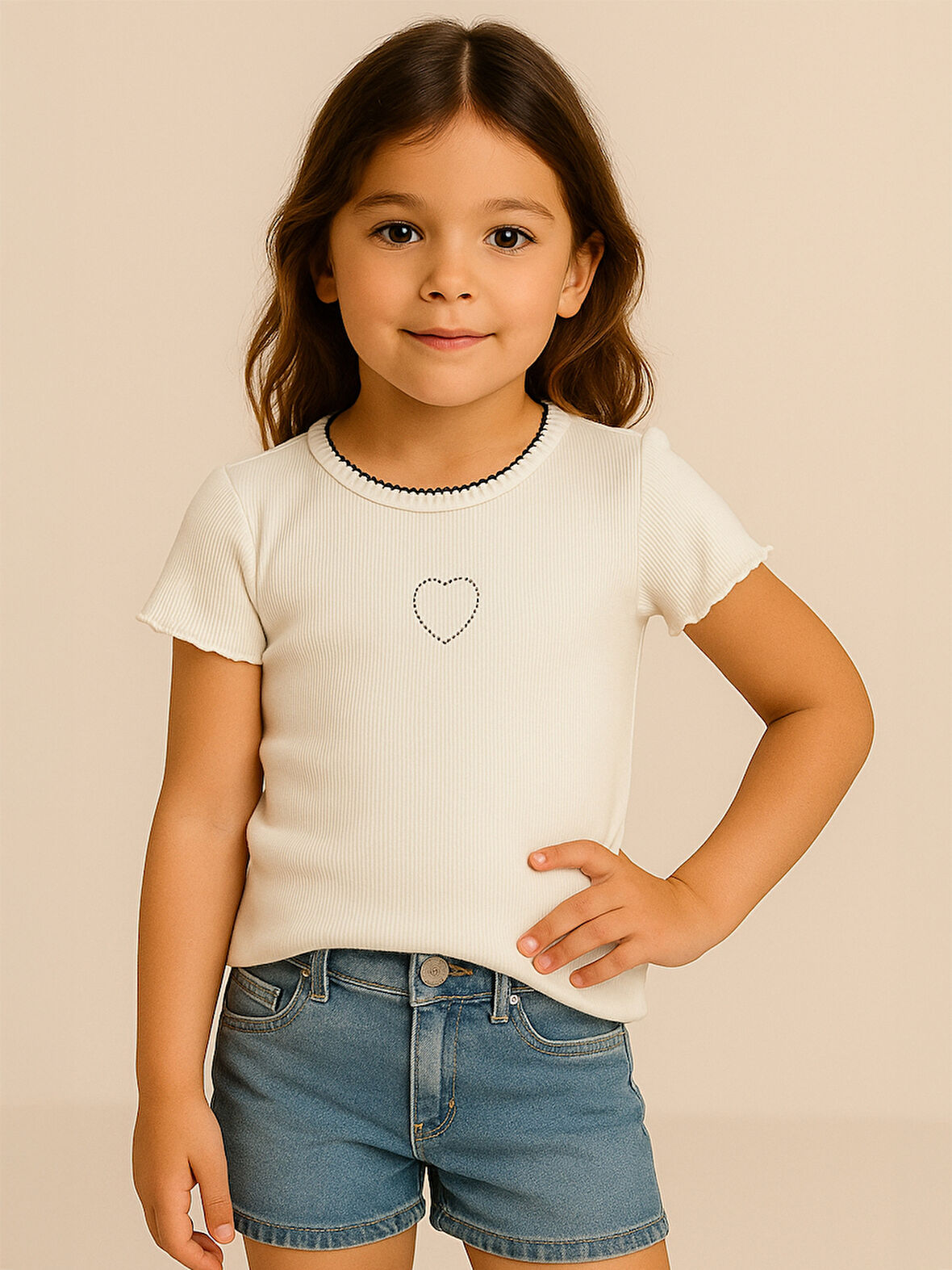 Civil Girls Kız Çocuk Tişört 10-13 Yaş Ekru