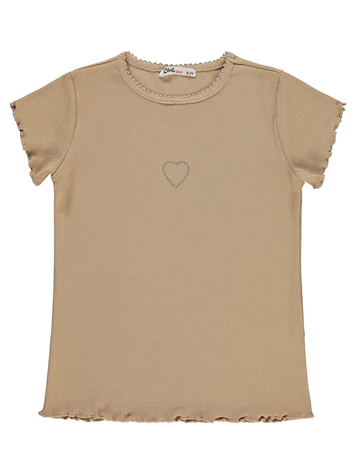 Civil Girls Kız Çocuk Tişört 6-9 Yaş Yulaf Sütü