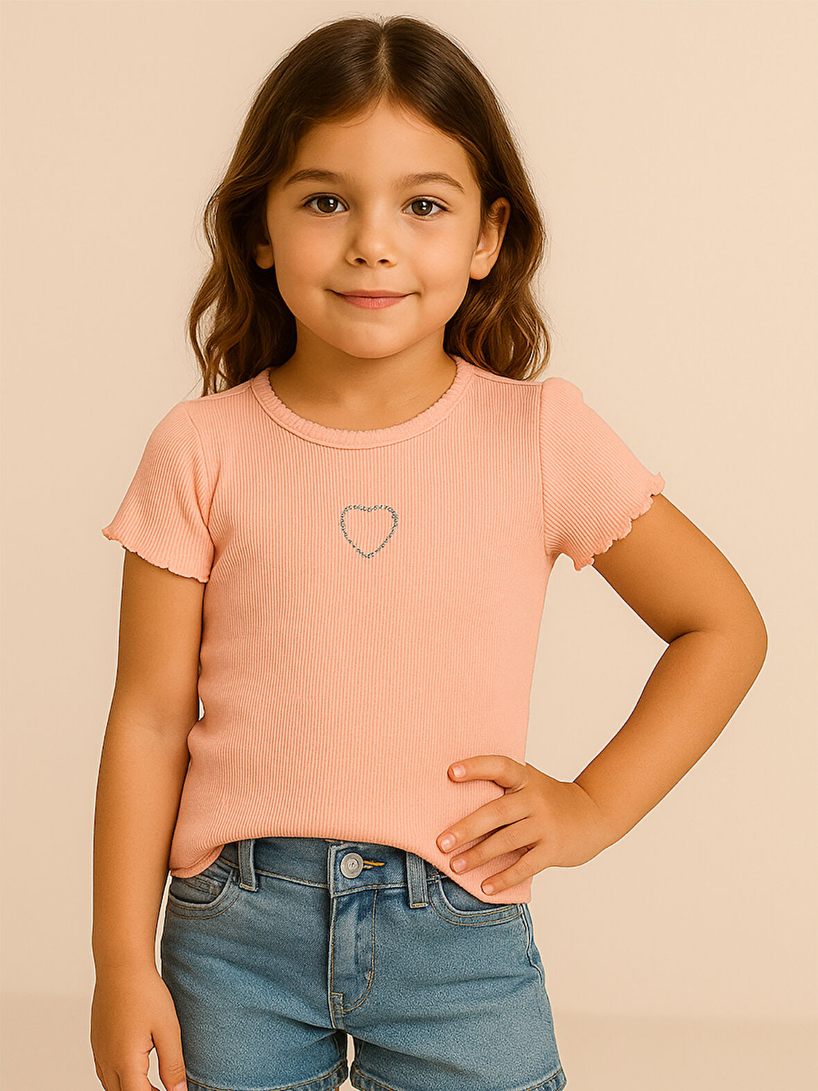 Civil Girls Kız Çocuk Tişört 6-9 Yaş Pudra