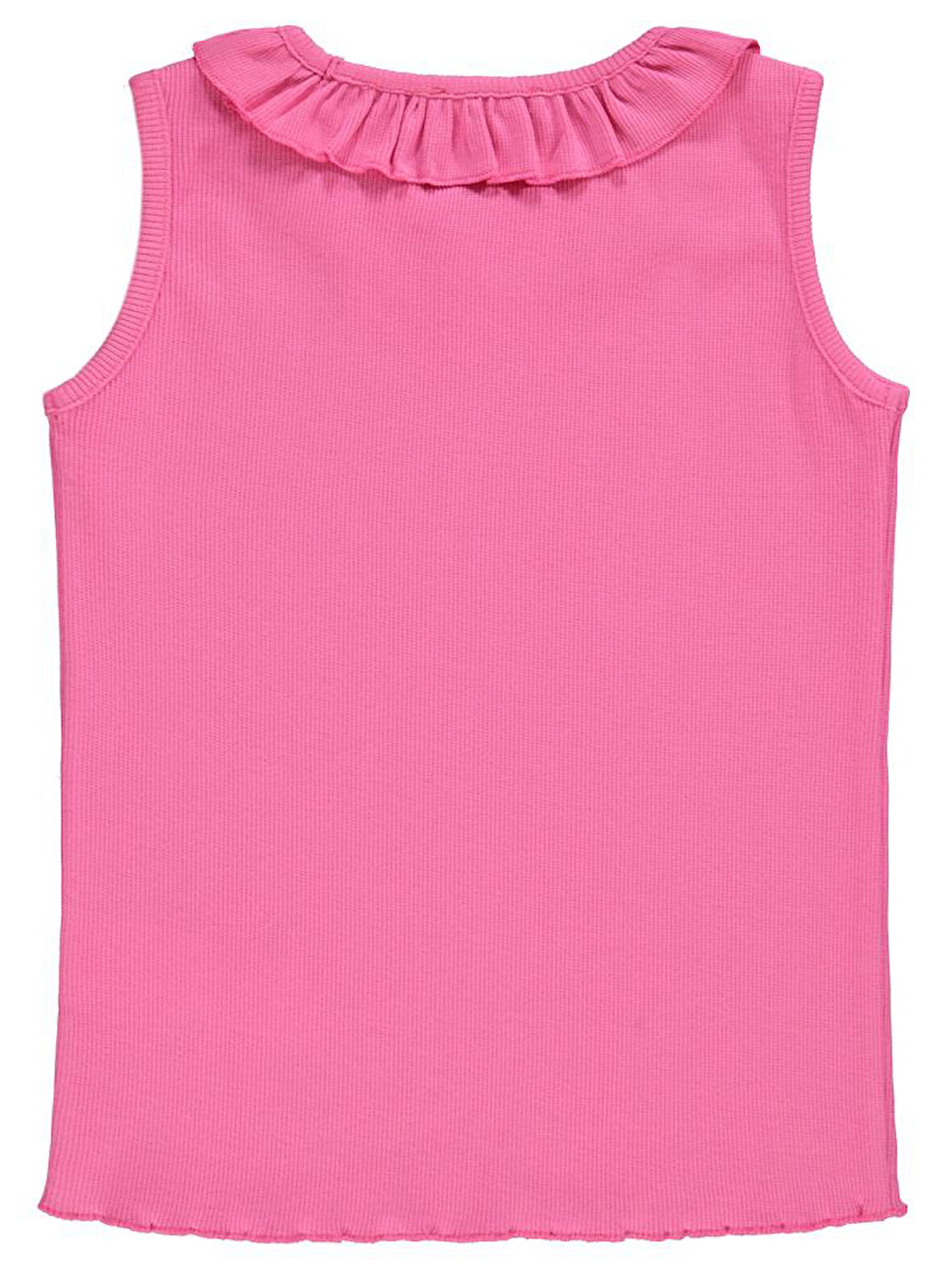 Civil Girls Yakası Fırfırlı 10-13 Yaş Tişört - Fusya 13-14 Yaş