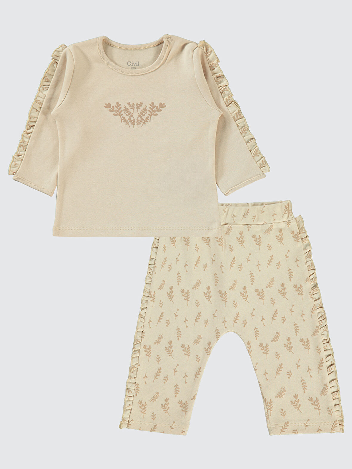 Civil Baby Kız Bebek Takım 6-18 Ay Fil Dişi