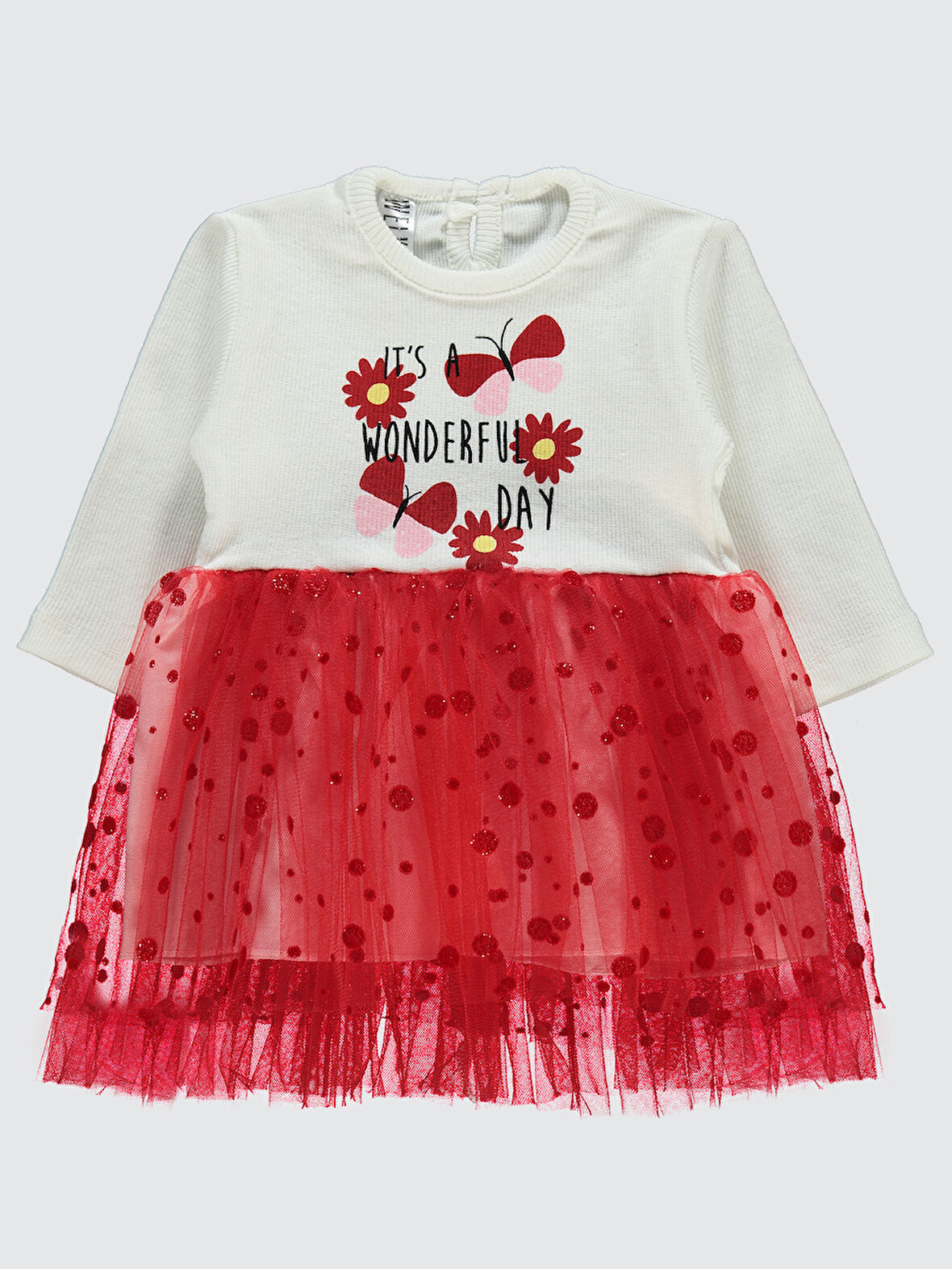 Welkin Kız Bebek Elbise 6-18 Ay Kırmızı