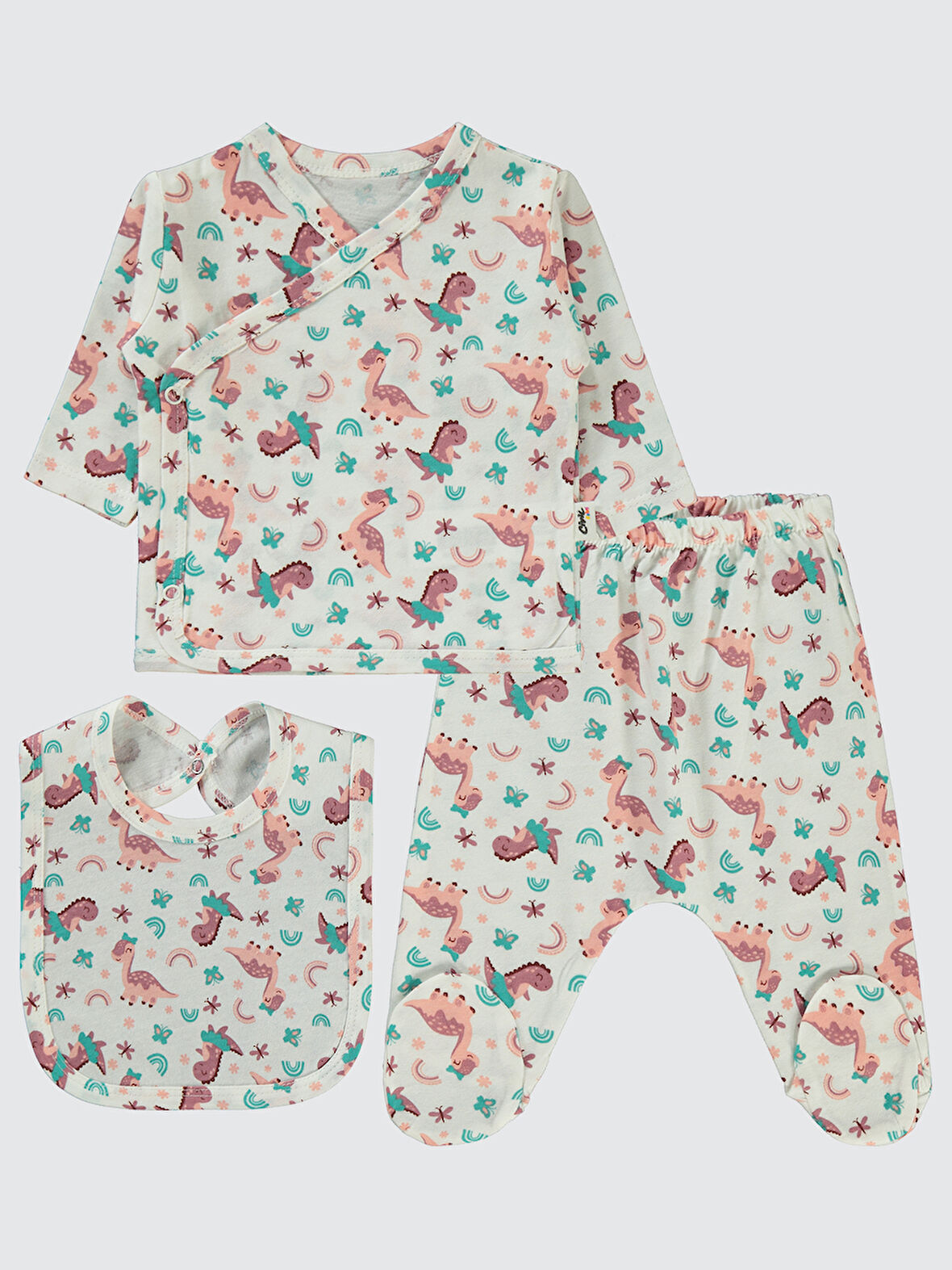 Civil Baby Kız Bebek Zıbın Takımları 0-1 Ay Ekru