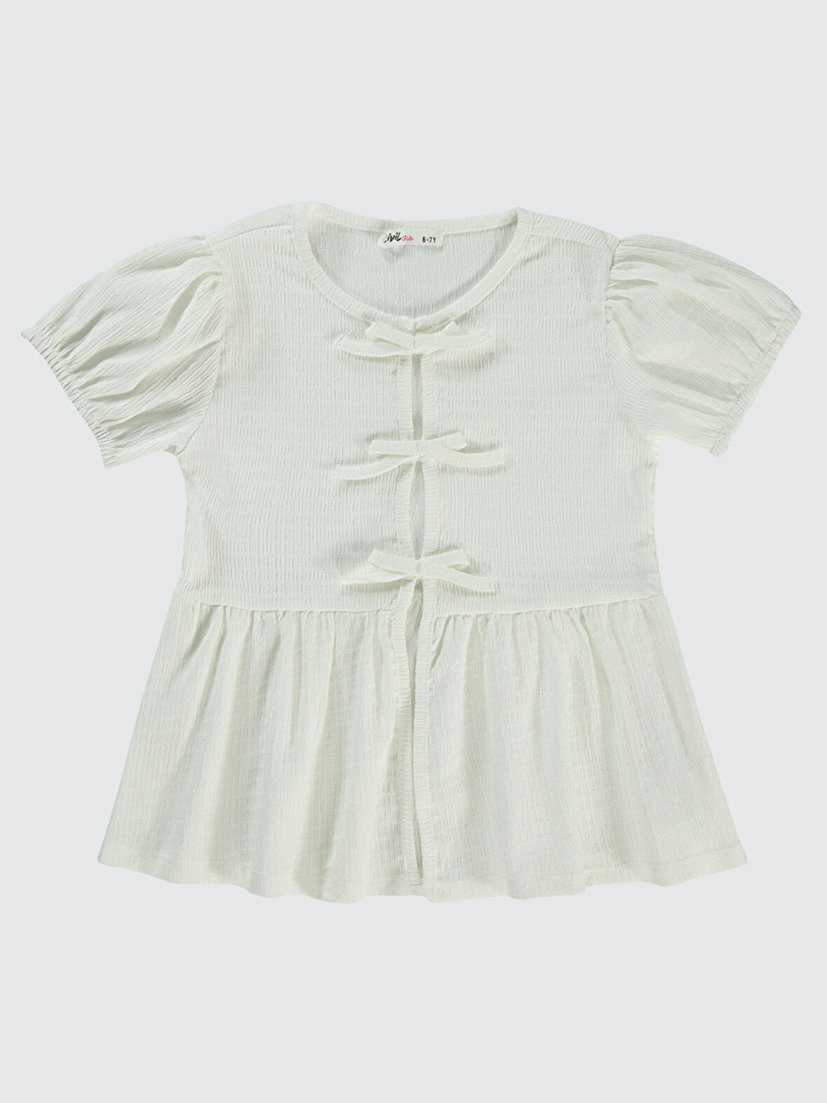 Civil Girls Kız Çocuk Gömlek 10-13 Yaş Ekru