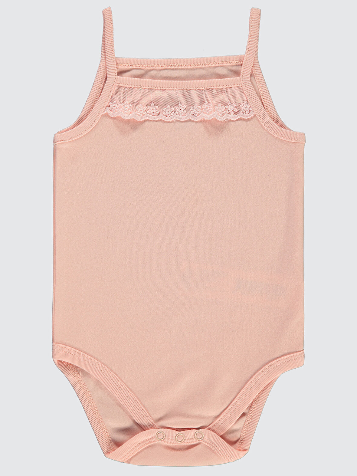 Civil Baby Kız Bebek Çıtçıtlı Badi 2-3 Yaş Pudra