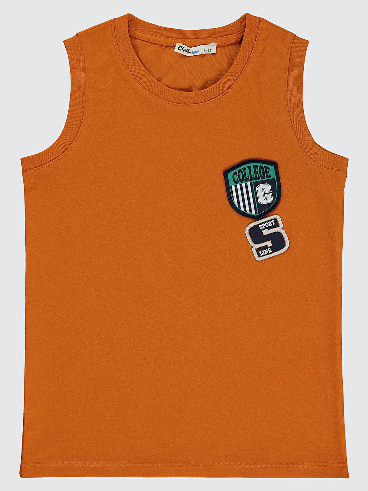 Civil Boys Erkek Çocuk Tişört 6-9 Yaş Koyu Oranj