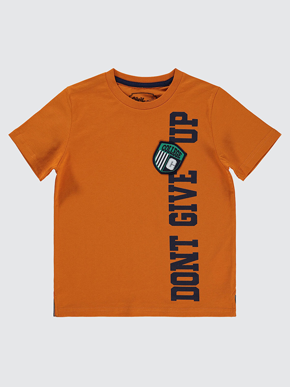 Civil Boys Erkek Çocuk Tişört 6-9 Yaş Koyu Oranj