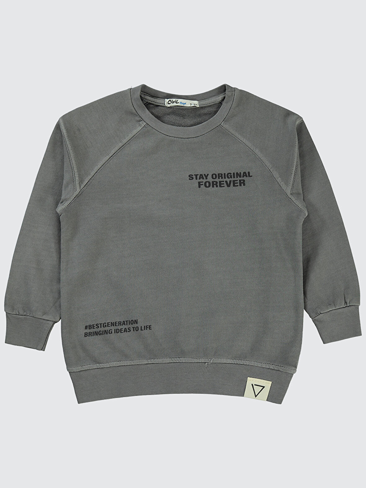 Civil Boys Erkek Çocuk Sweatshirt 2-5 Yaş Antrasit