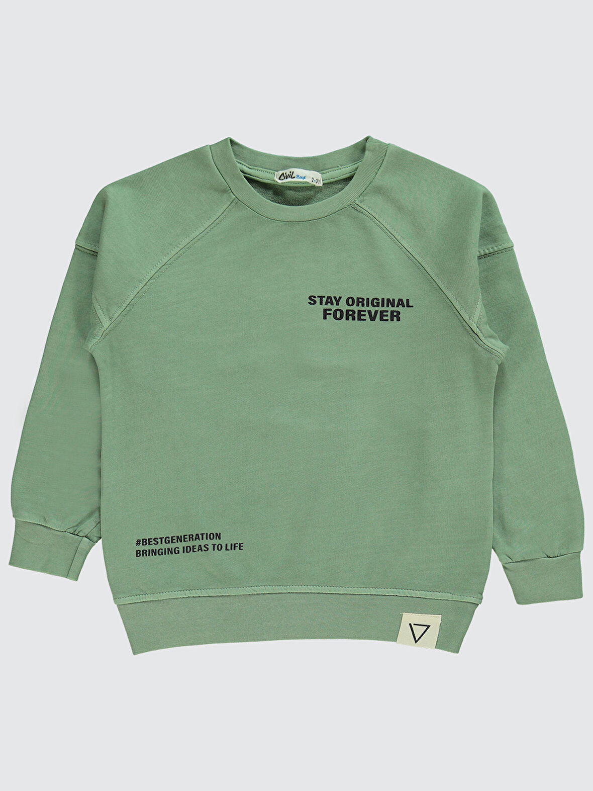 Civil Boys Erkek Çocuk Sweatshirt 2-5 Yaş Haki