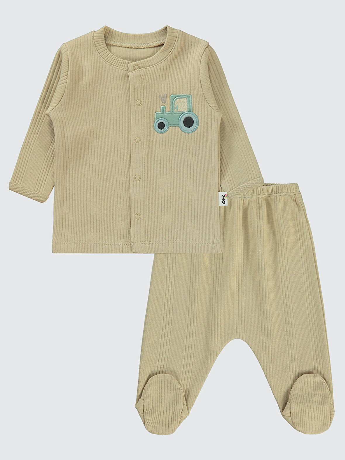 Civil Baby Erkek Bebek Pijama Takımı 1-6 Ay Sütlü Kahve