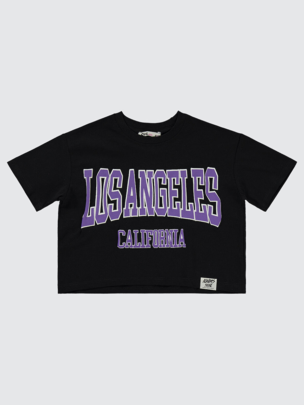 Civil Girls Kız Çocuk Tişört 6-9 Yaş Siyah