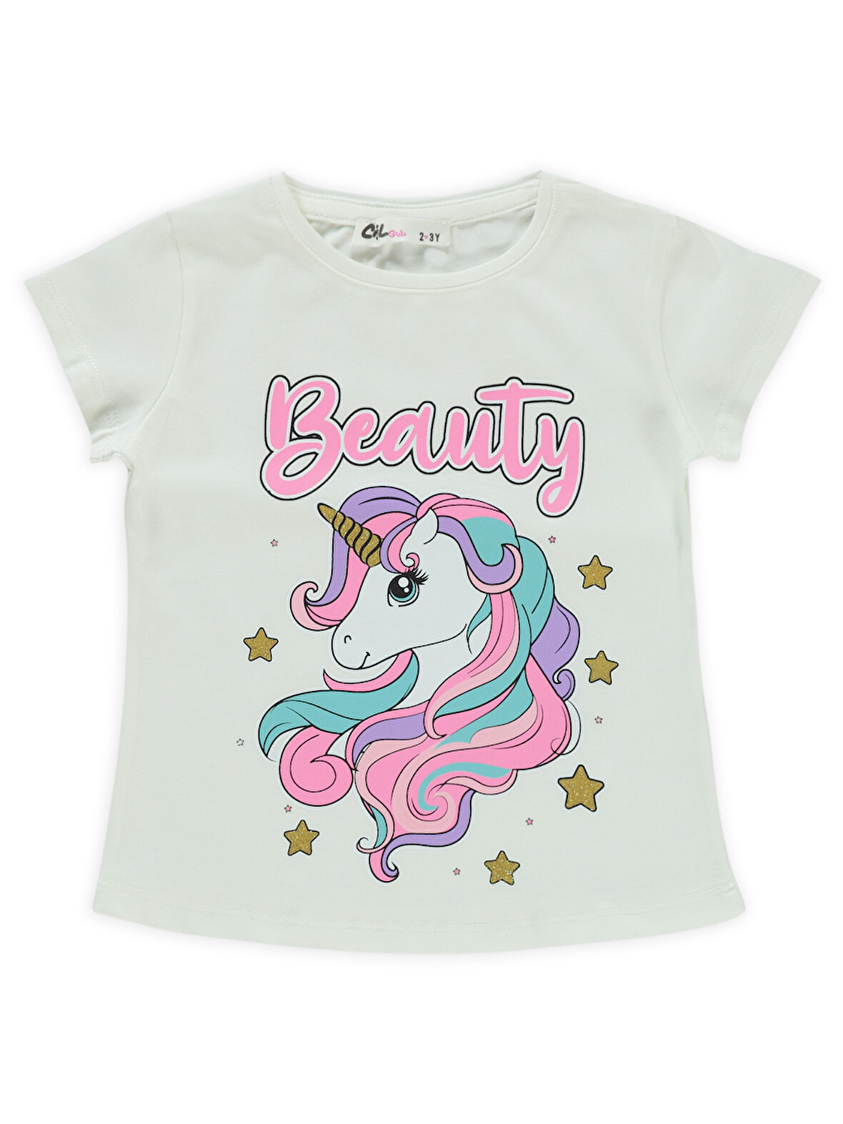 Civil Girls Kız Çocuk Tişört 2-5 Yaş Ekru