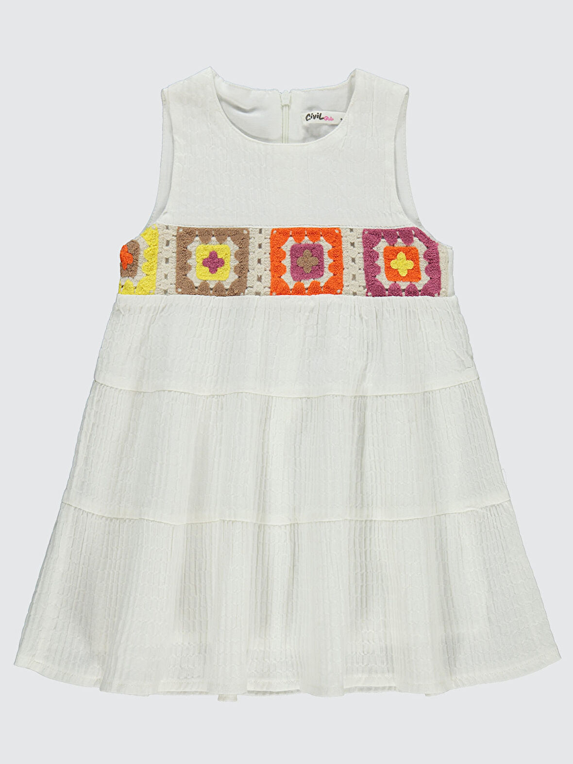 Civil Girls Kız Çocuk Elbise 2-5 Yaş Ekru