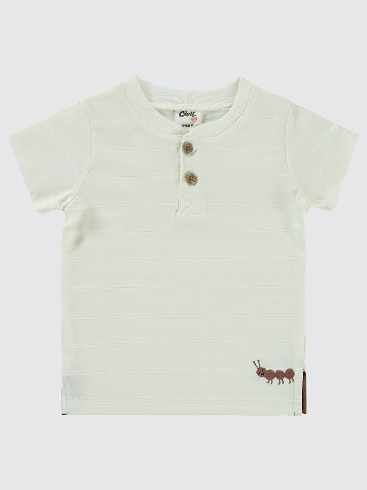 Civil Baby Erkek Bebek Tişört 6-18 Ay Krem