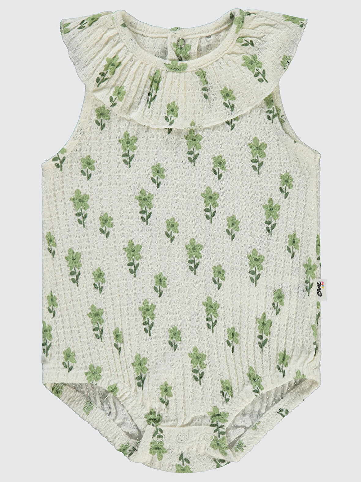 Civil Baby Kız Bebek Patiksiz Tulum 6-18 Ay Krem