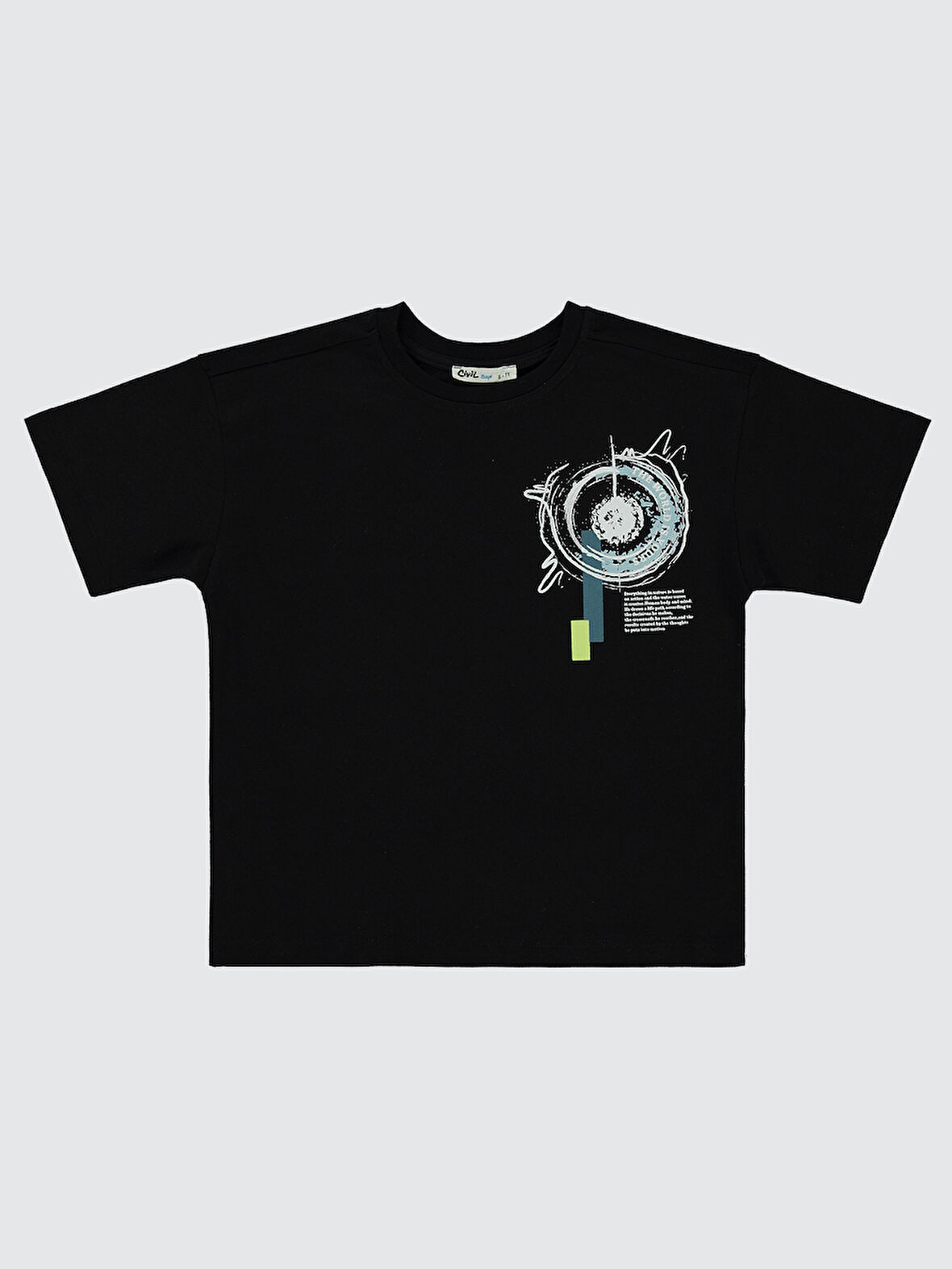 Civil Boys Erkek Çocuk Tişört 10-13 Yaş Siyah