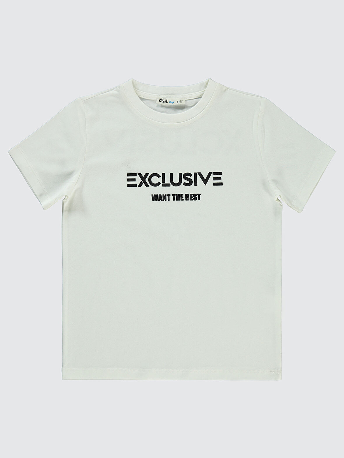 Civil Boys Erkek Çocuk Tişört 6-9 Yaş Beyaz