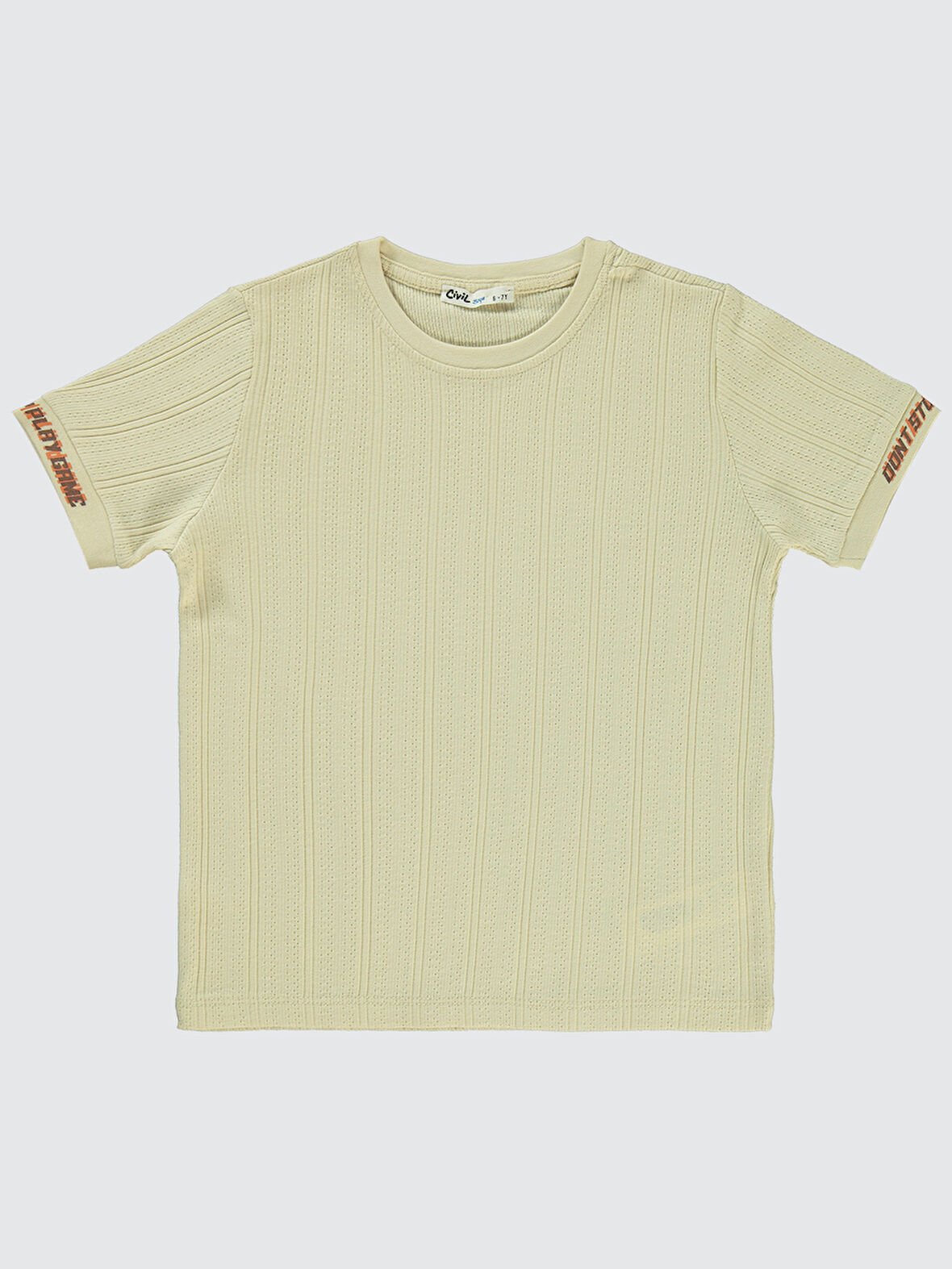 Civil Boys Erkek Çocuk Tişört 6-9 Yaş Taş Rengi