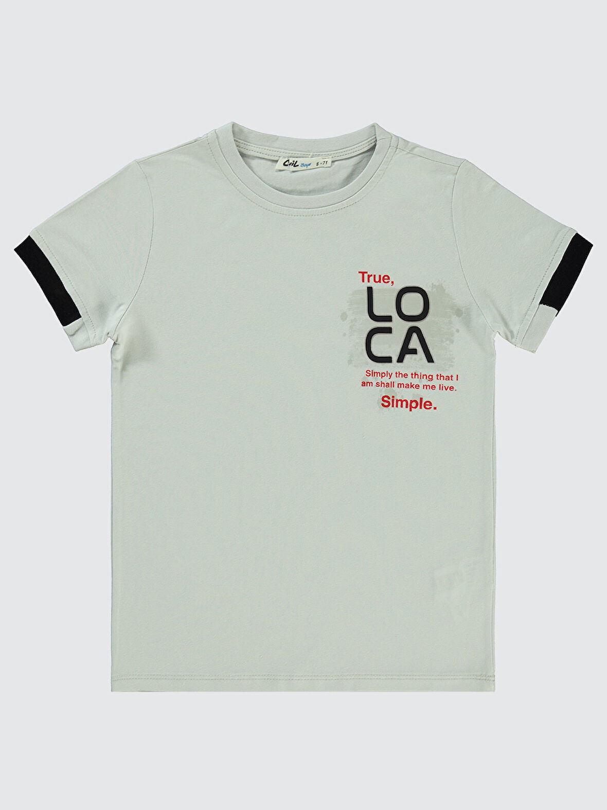 Civil Boys Erkek Çocuk Tişört 6-9 Yaş Açık Gri