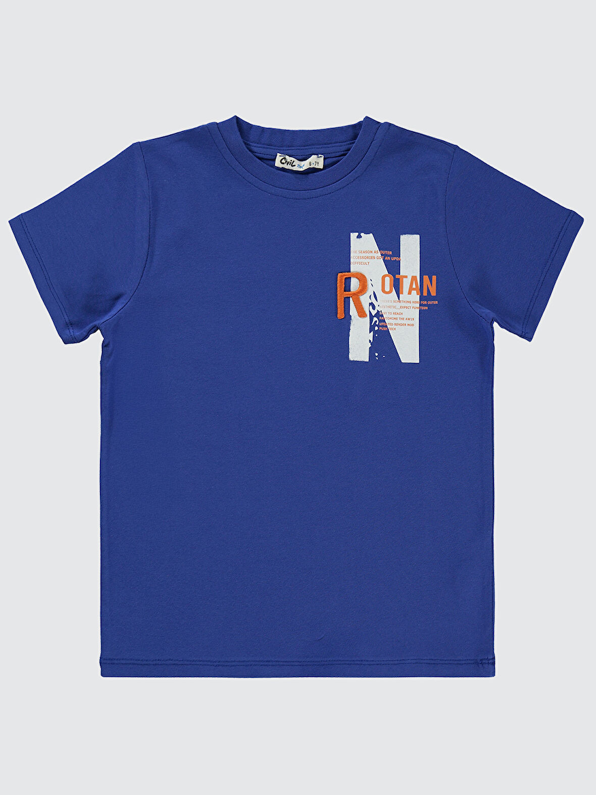 Civil Boys Erkek Çocuk Tişört 6-9 Yaş Saks Mavisi