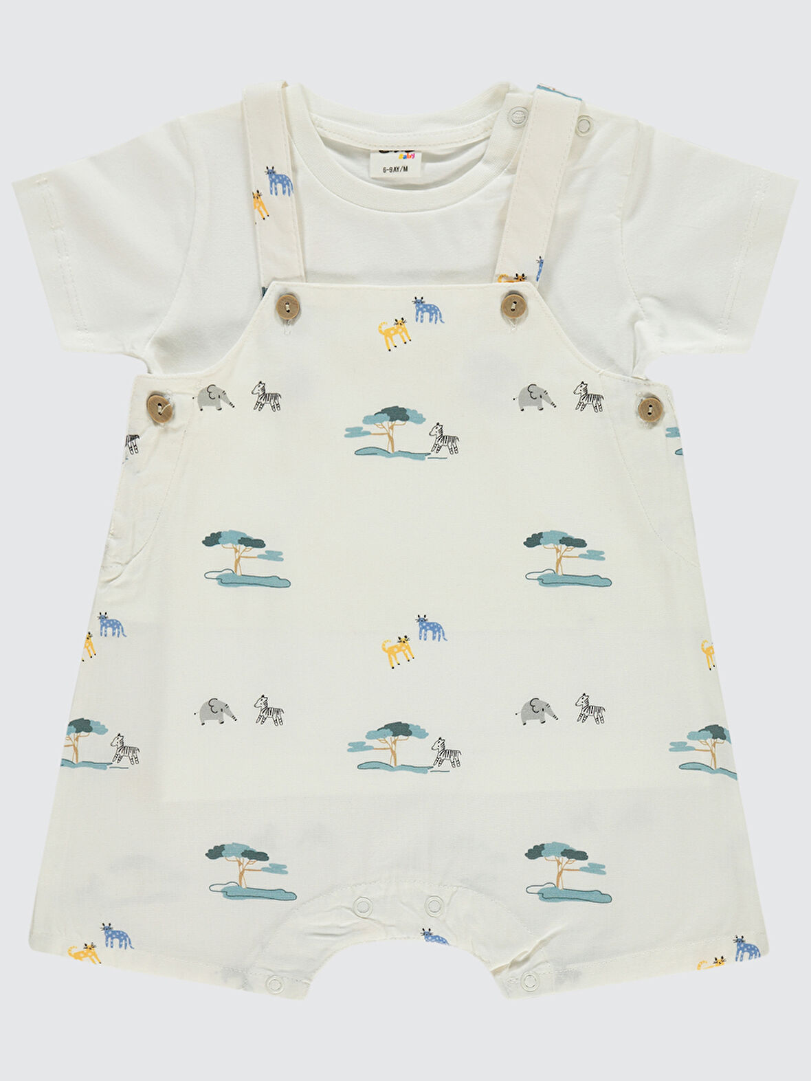 Civil Baby Erkek Bebek Salopet 6-18 Ay Beyaz