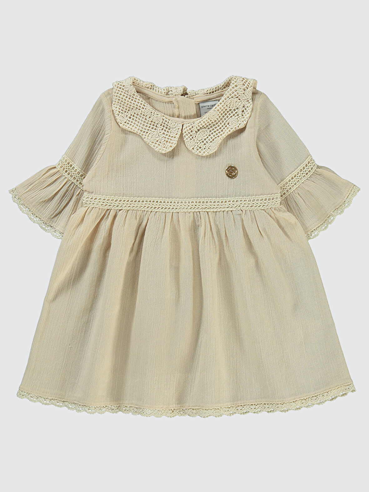 Pierre Cardin Kız Bebek Elbise 6-24 Ay Bej
