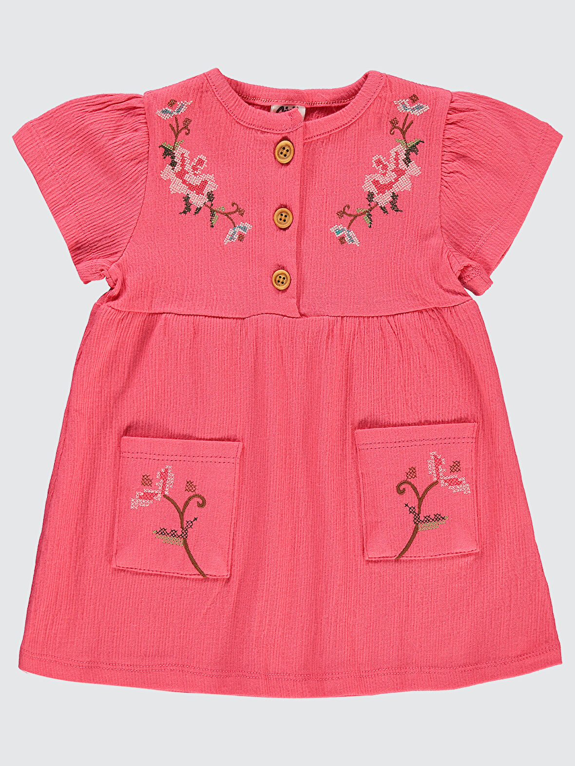 Civil Baby Kız Bebek Elbise 6-18 Ay Mercan