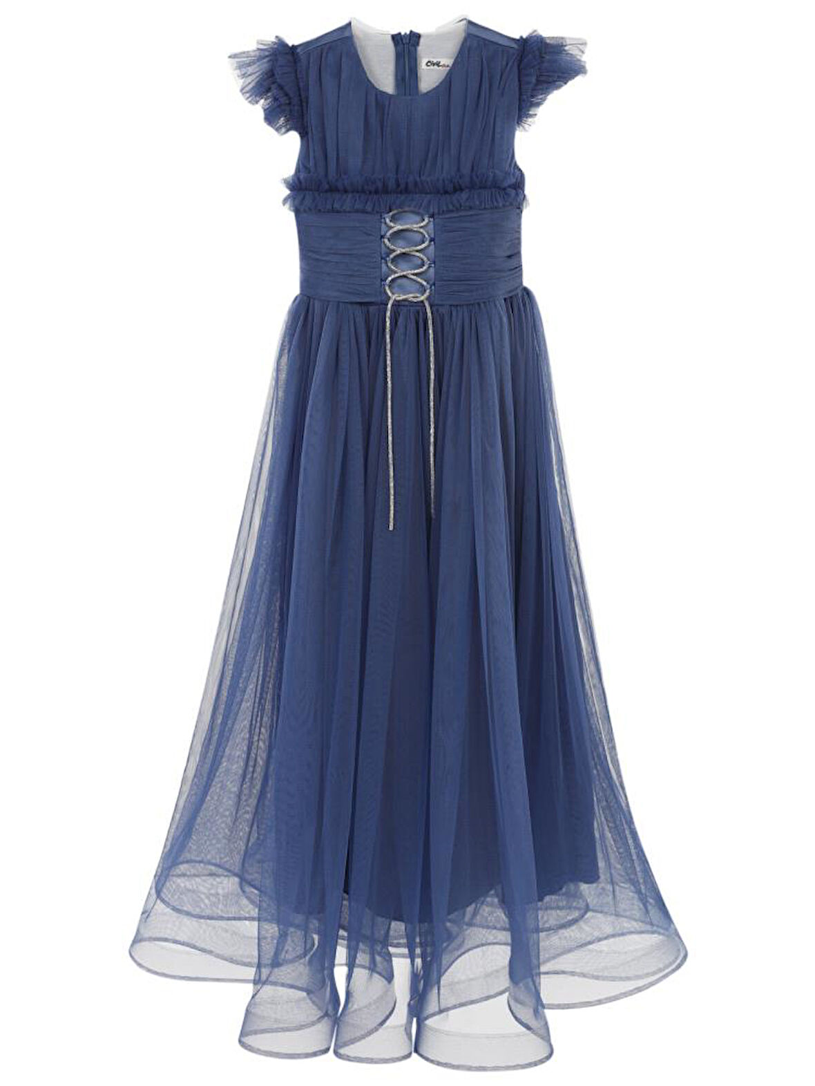 Civil Girls Bağcıklı 6-14 Yaş Abiye - Mavi6-7 Yaş